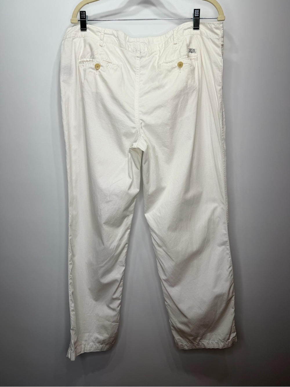 Lauren Ralph Lauren White Cotton Straight Leg Pants Size 14 - Picture 11 of 12